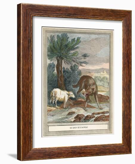 The Wolf and the Lamb-French School-Framed Giclee Print