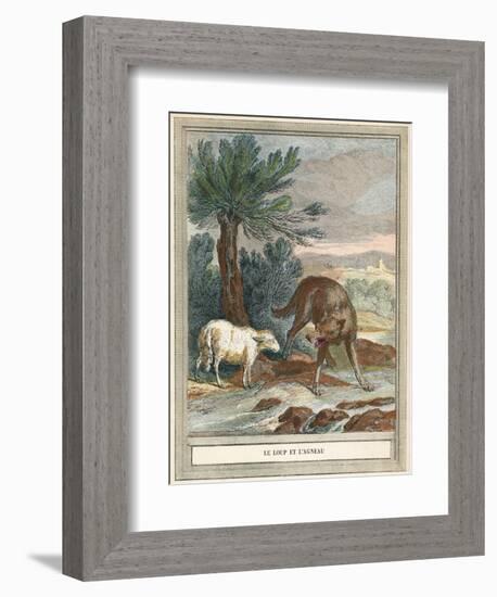 The Wolf and the Lamb-French School-Framed Giclee Print