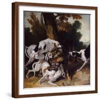 The Wolf Hunt, 1725-Jean-Baptiste Oudry-Framed Giclee Print