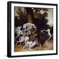 The Wolf Hunt, 1725-Jean-Baptiste Oudry-Framed Giclee Print