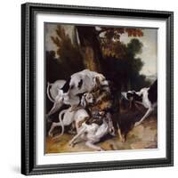 The Wolf Hunt, 1725-Jean-Baptiste Oudry-Framed Giclee Print