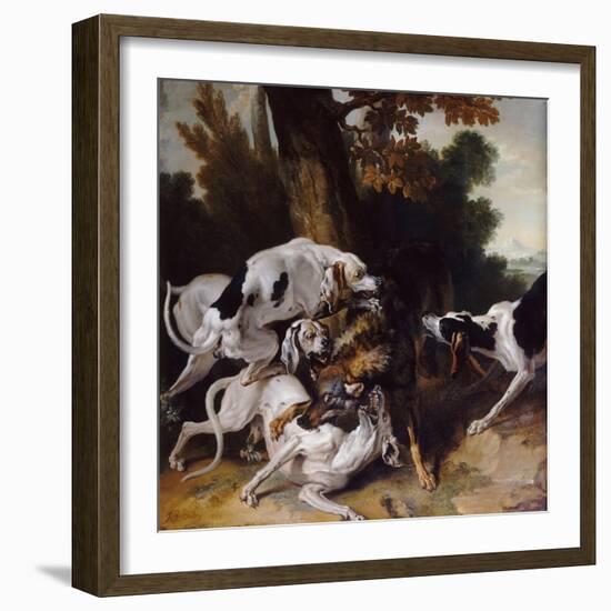 The Wolf Hunt, 1725-Jean-Baptiste Oudry-Framed Giclee Print