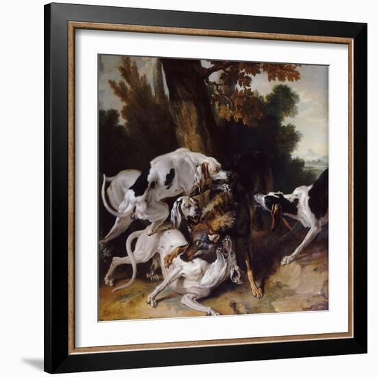 The Wolf Hunt, 1725-Jean-Baptiste Oudry-Framed Giclee Print