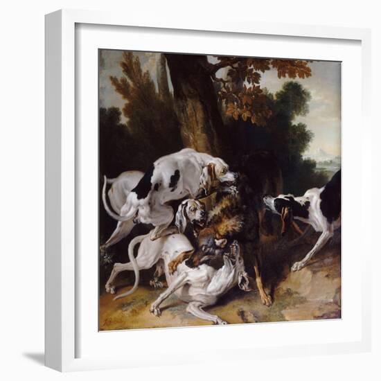 The Wolf Hunt, 1725-Jean-Baptiste Oudry-Framed Giclee Print