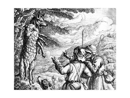 The Wolf In Sheep S Clothing 1687 Giclee Print Francis Barlow