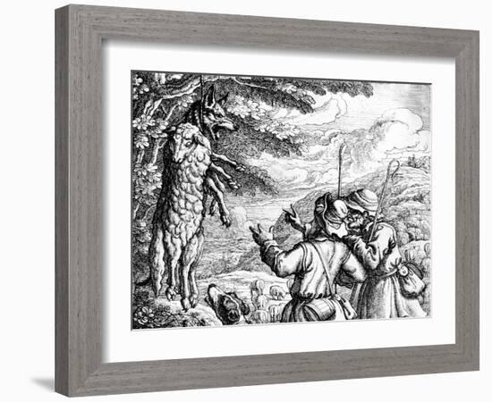 The Wolf in Sheep's Clothing, 1687-Francis Barlow-Framed Giclee Print