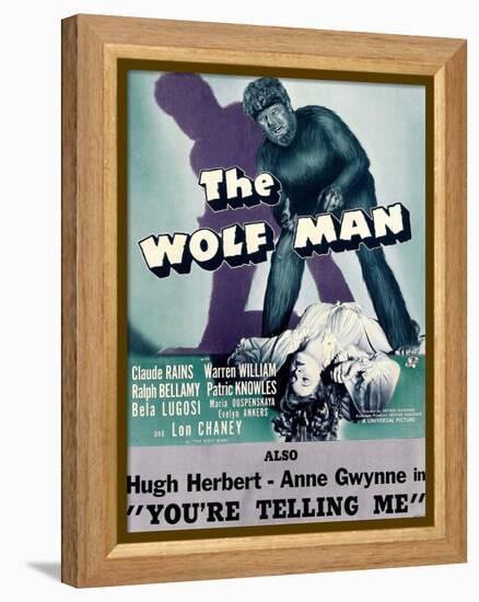 The Wolf Man, Double-Billed With 'You're Telling Me', 1941-null-Framed Stretched Canvas