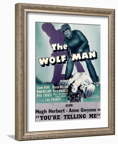 The Wolf Man, Double-Billed With 'You're Telling Me', 1941-null-Framed Art Print