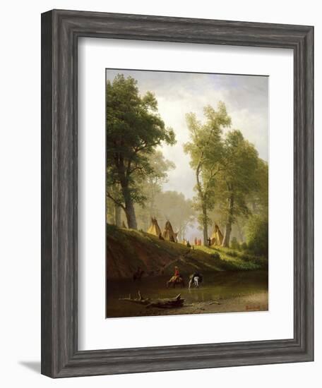 The Wolf River, Kansas, c.1859-Albert Bierstadt-Framed Giclee Print