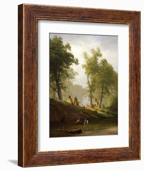 The Wolf River, Kansas, c.1859-Albert Bierstadt-Framed Giclee Print