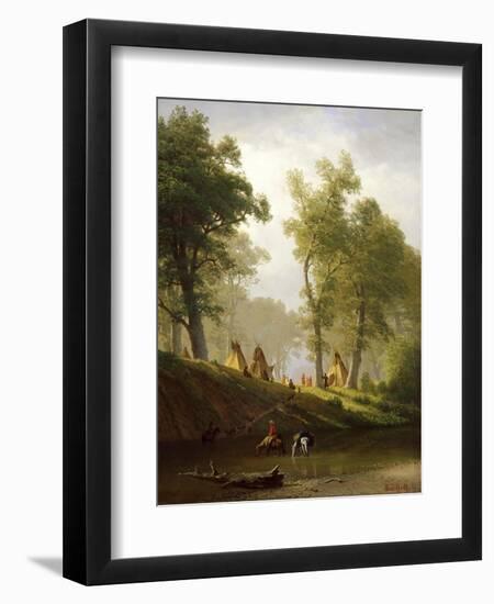 The Wolf River, Kansas, c.1859-Albert Bierstadt-Framed Giclee Print