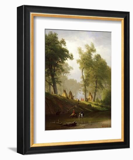 The Wolf River, Kansas, c.1859-Albert Bierstadt-Framed Giclee Print