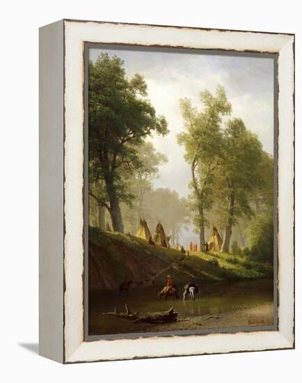 The Wolf River, Kansas, c.1859-Albert Bierstadt-Framed Premier Image Canvas