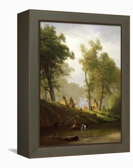 The Wolf River, Kansas, c.1859-Albert Bierstadt-Framed Premier Image Canvas