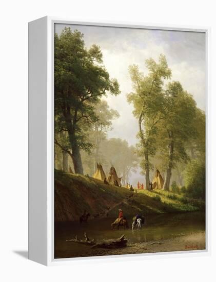 The Wolf River, Kansas, c.1859-Albert Bierstadt-Framed Premier Image Canvas