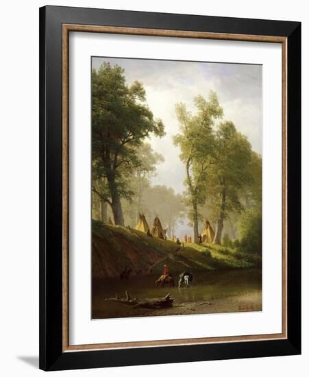 The Wolf River, Kansas, c.1859-Albert Bierstadt-Framed Giclee Print