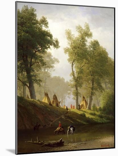 The Wolf River, Kansas, c.1859-Albert Bierstadt-Mounted Giclee Print