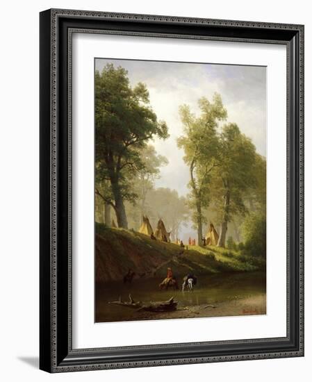 The Wolf River, Kansas, c.1859-Albert Bierstadt-Framed Giclee Print