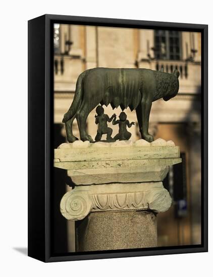 The Wolf with Romuls and Remus, Rome, Italy-Angelo Cavalli-Framed Premier Image Canvas