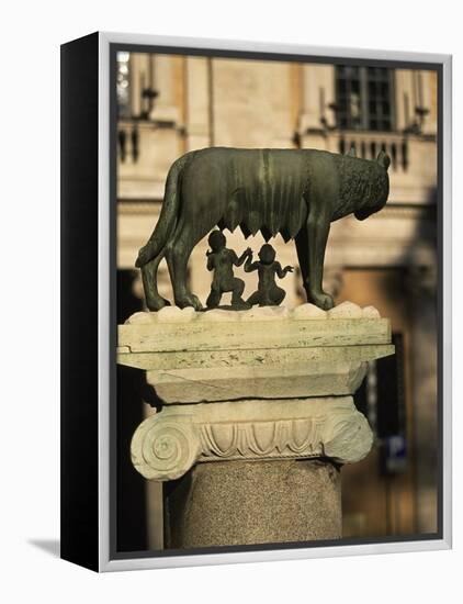 The Wolf with Romuls and Remus, Rome, Italy-Angelo Cavalli-Framed Premier Image Canvas