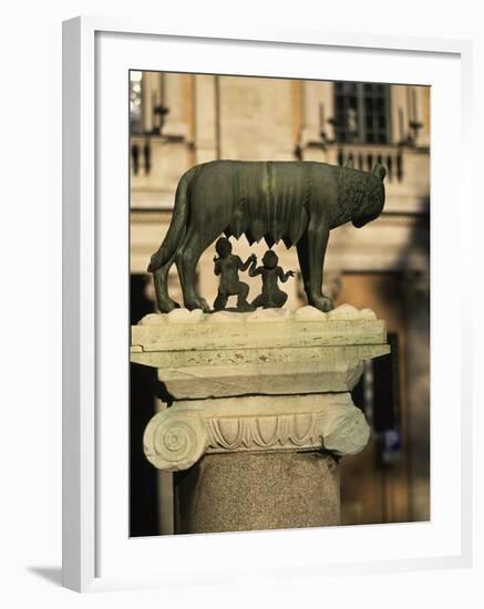 The Wolf with Romuls and Remus, Rome, Italy-Angelo Cavalli-Framed Photographic Print