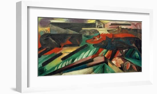 The Wolves, Balkan War-Franz Marc-Framed Giclee Print