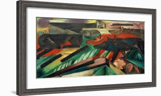 The Wolves, Balkan War-Franz Marc-Framed Giclee Print