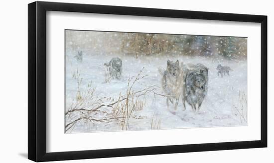 The Wolves' Trail-Hélène Léveillée-Framed Art Print