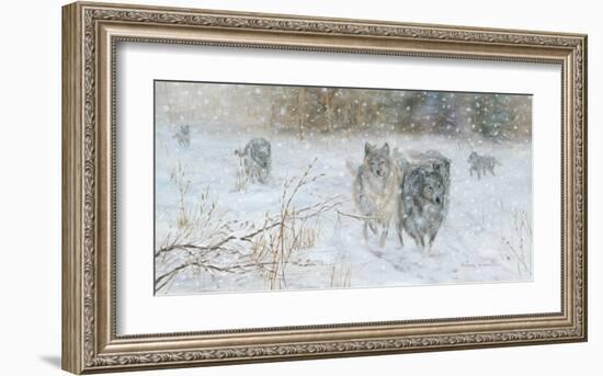 The Wolves' Trail-Hélène Léveillée-Framed Art Print