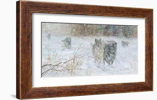 The Wolves' Trail-Hélène Léveillée-Framed Art Print