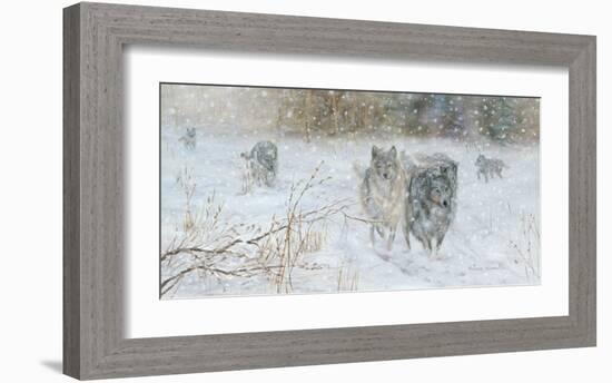 The Wolves' Trail-Hélène Léveillée-Framed Art Print