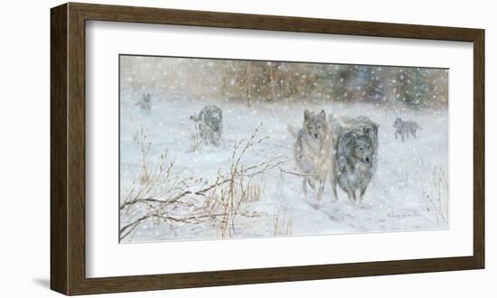 The Wolves' Trail-Hélène Léveillée-Framed Art Print