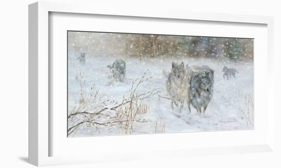 The Wolves' Trail-Hélène Léveillée-Framed Art Print