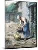 The Woman at the Well, C.1866-Jean-François Millet-Mounted Giclee Print
