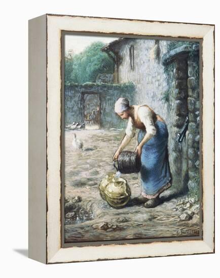 The Woman at the Well, C.1866-Jean-François Millet-Framed Premier Image Canvas
