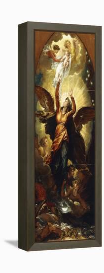 The Woman Clothed with the Sun Fleeth from the Persecution of the Dragon'-Benjamin West-Framed Premier Image Canvas