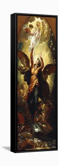 The Woman Clothed with the Sun Fleeth from the Persecution of the Dragon'-Benjamin West-Framed Premier Image Canvas
