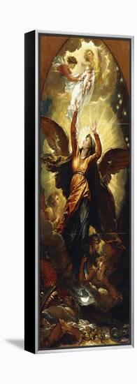 The Woman Clothed with the Sun Fleeth from the Persecution of the Dragon'-Benjamin West-Framed Premier Image Canvas