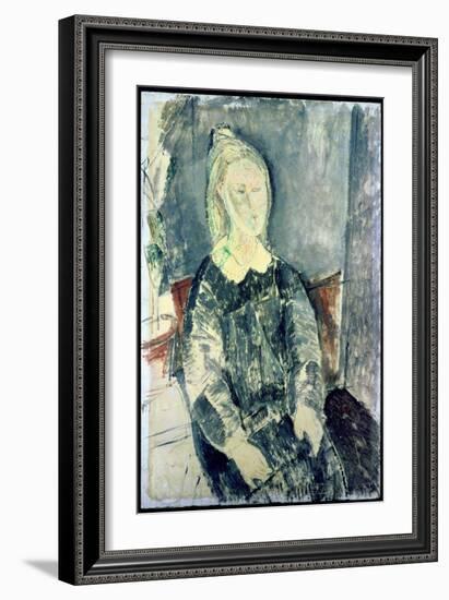 The Woman in Blue-Amedeo Modigliani-Framed Giclee Print