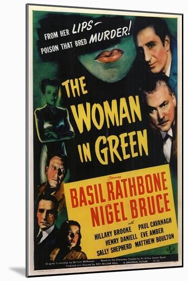 The Woman in Green, 1945-null-Mounted Art Print