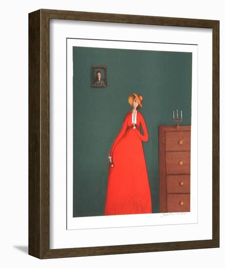 The Woman in Red-Branko Bahunek-Framed Collectable Print