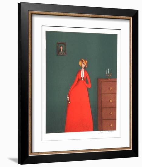 The Woman in Red-Branko Bahunek-Framed Collectable Print