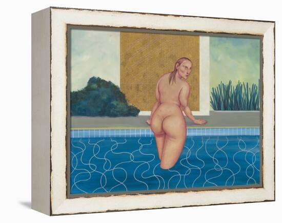 The Woman in the Pool, 2016 (Acrylic Paint on Illustration Board)-Anita Kunz-Framed Premier Image Canvas