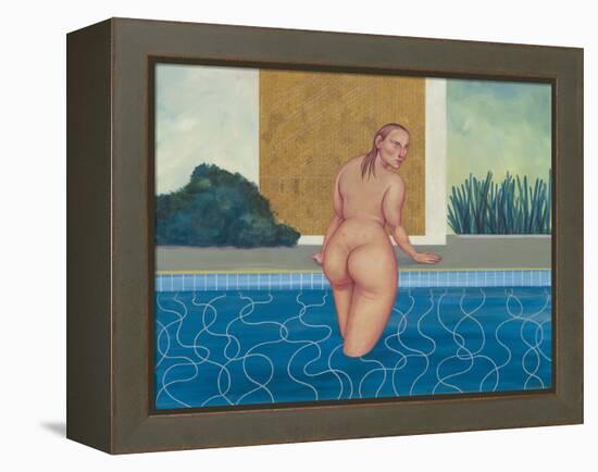 The Woman in the Pool, 2016 (Acrylic Paint on Illustration Board)-Anita Kunz-Framed Premier Image Canvas