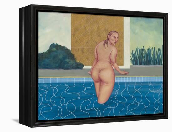 The Woman in the Pool, 2016 (Acrylic Paint on Illustration Board)-Anita Kunz-Framed Premier Image Canvas