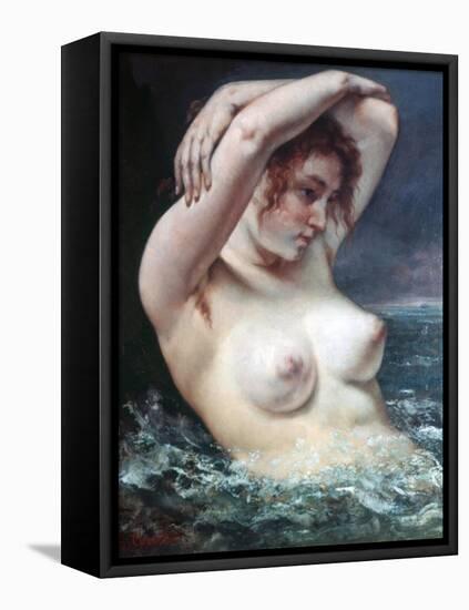 The Woman in the Waves, 1868-Gustave Courbet-Framed Premier Image Canvas