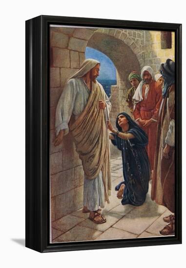 The Woman of Canaan, Illustration from 'Women of the Bible', Published by the Religious Tract…-Harold Copping-Framed Premier Image Canvas