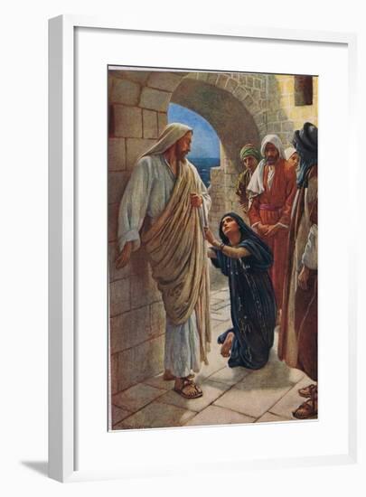 The Woman of Canaan, Illustration from 'Women of the Bible', Published by the Religious Tract…-Harold Copping-Framed Giclee Print