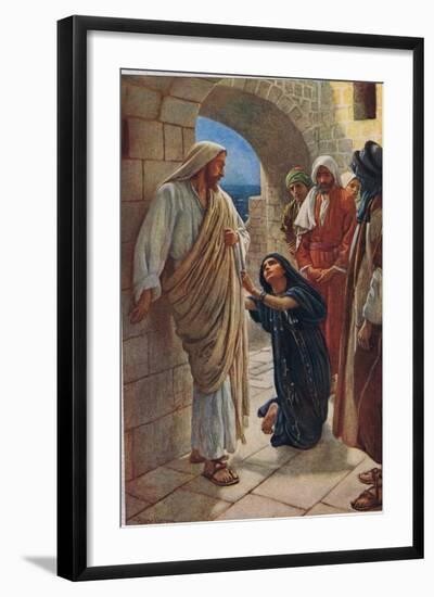 The Woman of Canaan, Illustration from 'Women of the Bible', Published by the Religious Tract…-Harold Copping-Framed Giclee Print