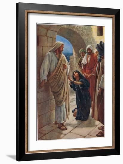 The Woman of Canaan, Illustration from 'Women of the Bible', Published by the Religious Tract…-Harold Copping-Framed Giclee Print